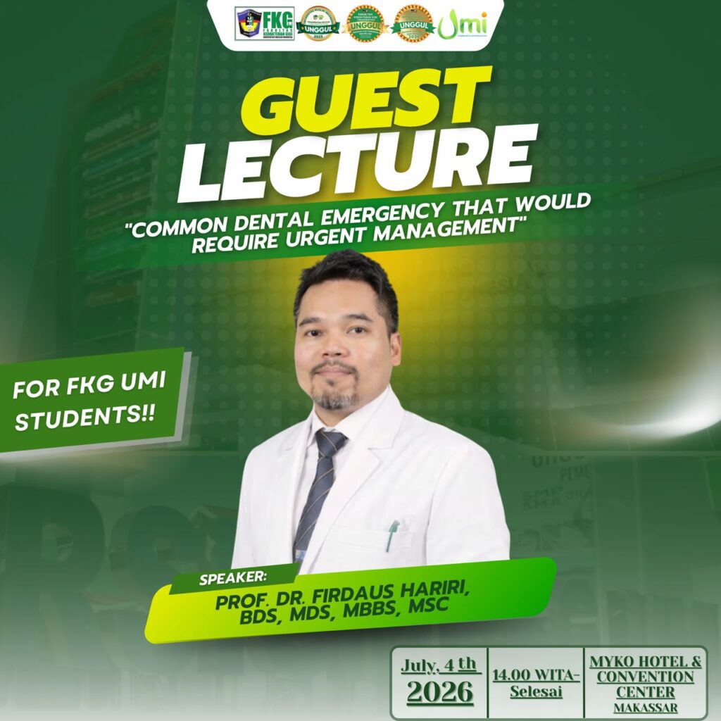 FKG UMI Gelar Guest Lecture Bahas Penanganan Kegawatdaruratan Gigi Bersama Pakar Internasional