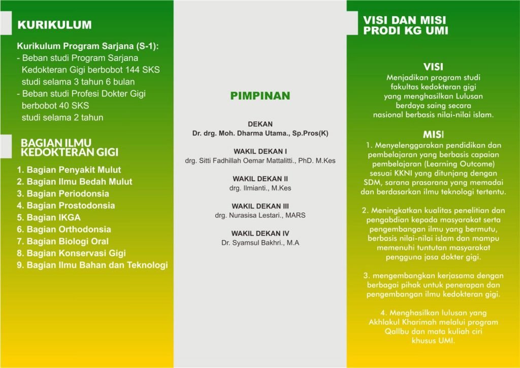 Visi Misi program Studi Kedokteran Gigi UMI — foto 1