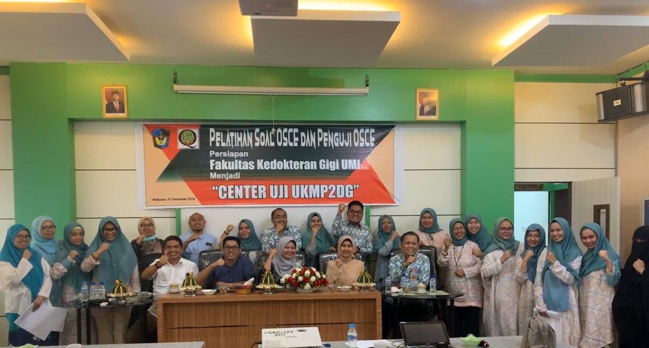 VISITASI CENTER UJI KOMPETENSI DOKTER GIGI DAN PELATIHAN PENGUJI OSCE DOSEN FAKULTAS KEDOKTERAN GIGI UNIVERSITAS MUSLIM INDONESIA