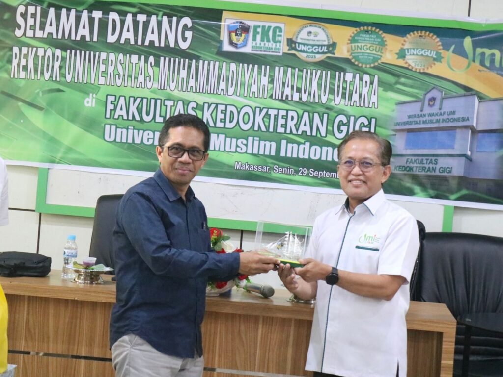 SELAMAT DATANG REKTOR UNIVESRITAS MUHAMMADIYAH MALUKU UTARA DI FAKULTAS KEDOKTERAN GIGI UNIVERSITAS MUSLIM INDONESIA